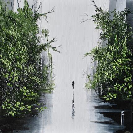 Peinture parcours végétal par Galloro Maurizio | Tableau Figuratif Huile Urbain