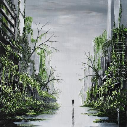 Peinture à l'ombre de la ville par Galloro Maurizio | Tableau Figuratif Huile Urbain