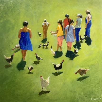 Peinture Ma petite ferme par Foucras François | Tableau Figuratif Acrylique, Huile