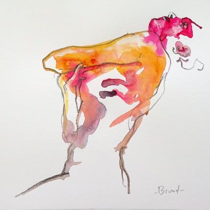 Peinture Marine de profil par Brunel Sébastien | Tableau Figuratif Aquarelle Nu