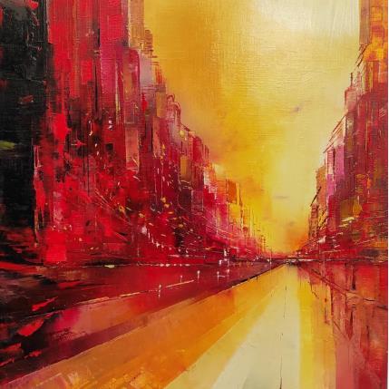 Gemälde On the road von Levesque Emmanuelle | Gemälde Abstrakt Öl Urban