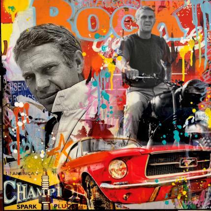 Peinture Magic Steve par Novarino Fabien | Tableau Pop-art Collage Icones Pop