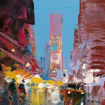 Painting Lights fight by Frédéric Thiery | Painting Figurative Acrylic Landscapes