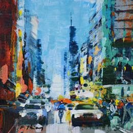 Peinture Vieux motard que j'aimais par Frédéric Thiery | Tableau Figuratif Acrylique Paysages