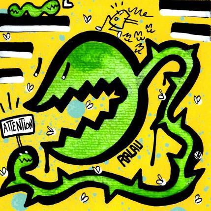 Peinture Attention plantes carnivores par Ralau | Tableau Pop-art Acrylique, Posca Nature, Paysages, Scènes de vie