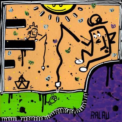 Pintura Un jour de pêche por Ralau | Pintura Pop-art Acrylic, Posca Life style, Marine, Nature