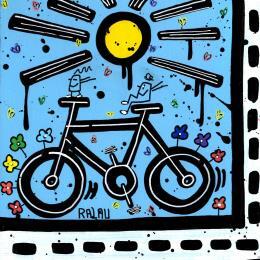 Painting Spring by Ralau | Painting Pop-art Acrylic, Posca Landscapes, Nature, Pop icons, Sport