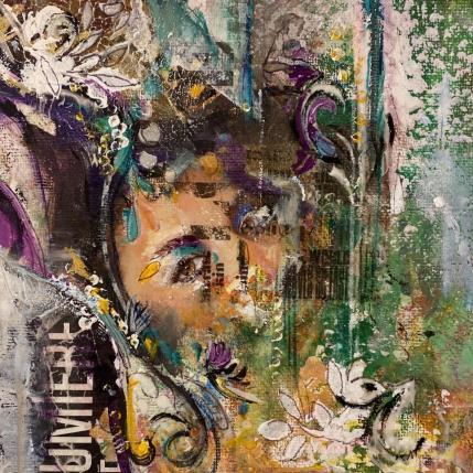 Painting My universe by Bergeron Marie-Josée | Painting Surrealism Acrylic, Gluing, Oil