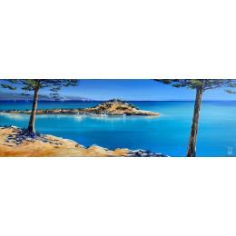 Peinture Ecoute les cigales chanter par Guillet Jerome | Tableau Figuratif Huile Marine, Nature, Paysages