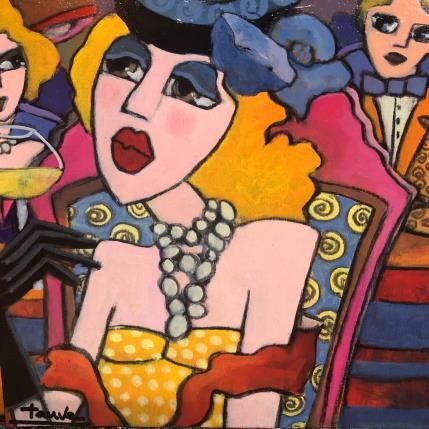 Peinture Une soirée en été  par Fauve | Tableau Figuratif Acrylique Scènes de vie