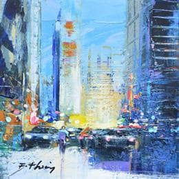 Pintura Seul por Frédéric Thiery | Pintura Figurative Acrylic Landscapes