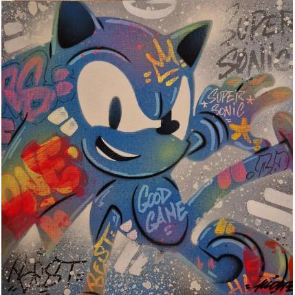 Peinture Sonic par Kedarone | Tableau Pop-art Acrylique, Graffiti Icones Pop