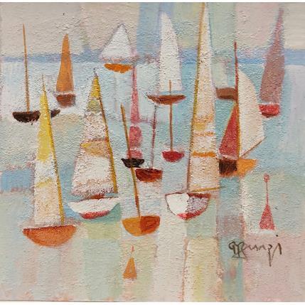 Peinture Regate dans la baie 2 AN96 par Burgi Roger | Tableau Figuratif Acrylique Marine