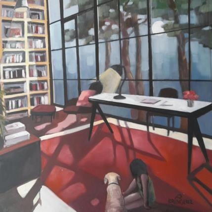 Peinture Au clair de lune  par Lorene Perez | Tableau Figuratif Huile