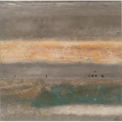 Peinture Tina par Manconi Gil | Tableau Figuratif Métal, Upcycling Paysages