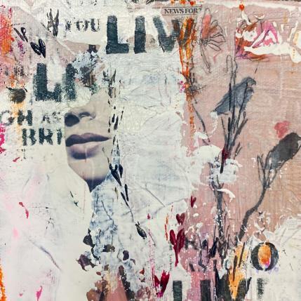 Painting Fly / L'envol by Bergeron Marie-Josée | Painting Surrealism Acrylic, Gluing, Oil