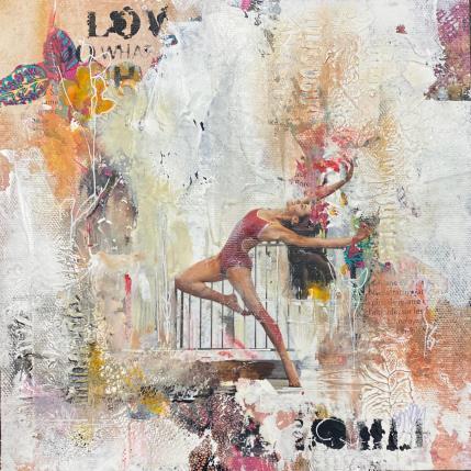 Painting Les premier pas by Bergeron Marie-Josée | Painting Surrealism Acrylic, Gluing, Oil Pop icons