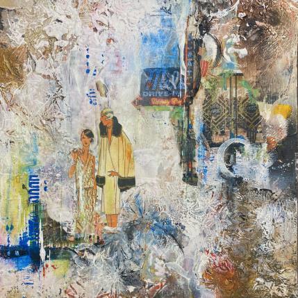 Painting Section VIP by Bergeron Marie-Josée | Painting Surrealism Acrylic, Gluing, Oil