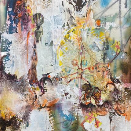 Painting En équilibre by Bergeron Marie-Josée | Painting Surrealism Acrylic, Gluing, Oil