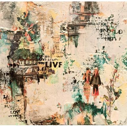 Painting Le rendez-vous by Bergeron Marie-Josée | Painting Surrealism Acrylic, Gluing, Oil