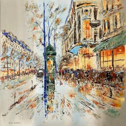 Peinture Perdus dans la foule par Rousseau Patrick | Tableau Figuratif Huile Urbain