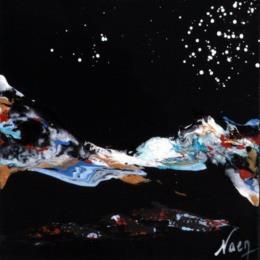 Painting C2278 by Naen | Painting Abstract Acrylic, Ink Minimalist