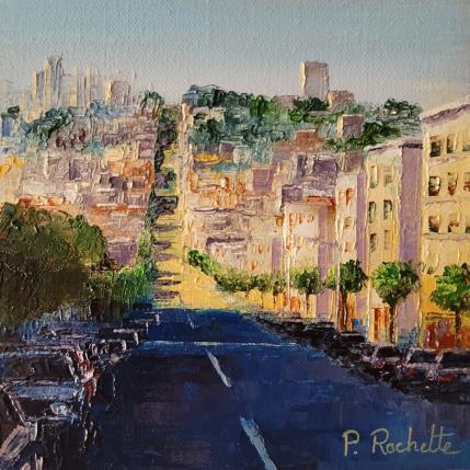 Peinture Balade matinale par Rochette Patrice | Tableau Figuratif Huile Urbain