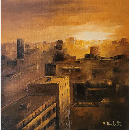 Peinture Vers l'horizon  par Rochette Patrice | Tableau Figuratif Huile Urbain