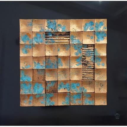 Peinture Phénix par Bauquel Véronique | Tableau Abstrait Bois Minimaliste