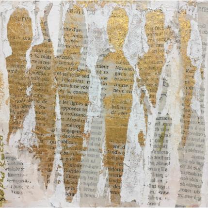 Peinture Empreinte par Rocco Sophie | Tableau Art Singulier Acrylique, Collage, Sable Minimaliste