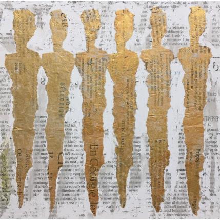 Peinture Le feux de la neige par Rocco Sophie | Tableau Art Singulier Acrylique, Collage, Sable Minimaliste