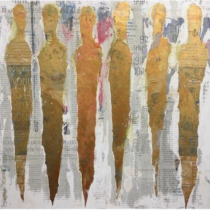 Peinture Afresca par Rocco Sophie | Tableau Art Singulier Acrylique, Collage, Sable Minimaliste