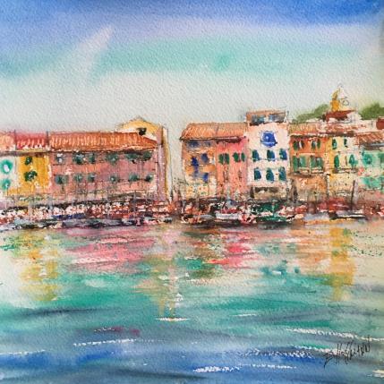 Peinture St Tropez par Hoffmann Elisabeth | Tableau Figuratif Aquarelle Urbain