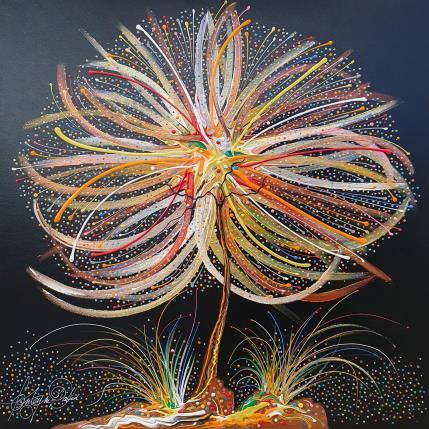 Peinture C'est toi dans la nuit par Fonteyne David | Tableau Figuratif Acrylique Minimaliste