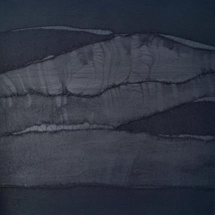 Peinture Nocturne # 1 par Settimia Taroux | Tableau Abstrait Acrylique, Textile Paysages