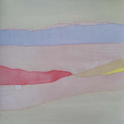 Peinture Aube # 3 par Settimia Taroux | Tableau Abstrait Acrylique, Textile Paysages