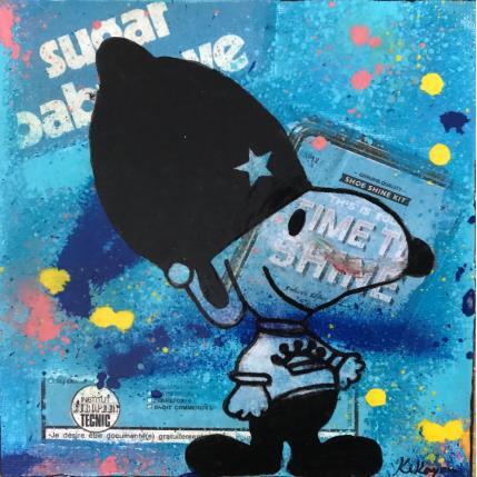 Peinture Snoopy sugar baby love par Kikayou | Tableau Pop-art Acrylique, Collage, Graffiti Icones Pop