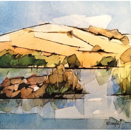 Peinture En Egypte 3 par Langlois Jean-Luc | Tableau Figuratif Aquarelle Paysages