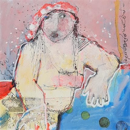 Peinture Un Niou treball par Boix Bernardini Empar | Tableau Art Singulier Acrylique Scènes de vie