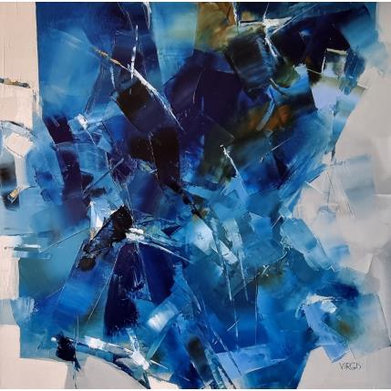 Peinture Rain needles par Virgis | Tableau Abstrait Huile Minimaliste