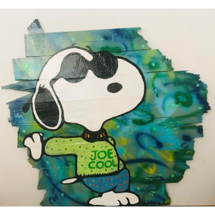 Peinture Snoopy cool par Kikayou | Tableau Pop-art Acrylique, Collage, Graffiti Icones Pop