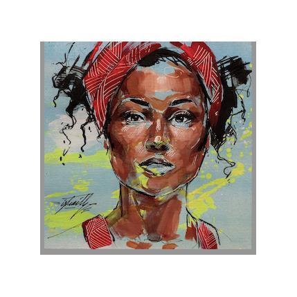 Peinture Mirna par Istraille | Tableau Figuratif Acrylique Portraits