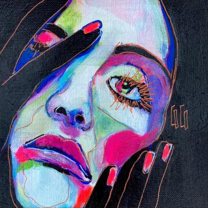 Peinture Conversations Silencieuses : Chagrincolor par Coco | Tableau Figuratif Acrylique Portraits
