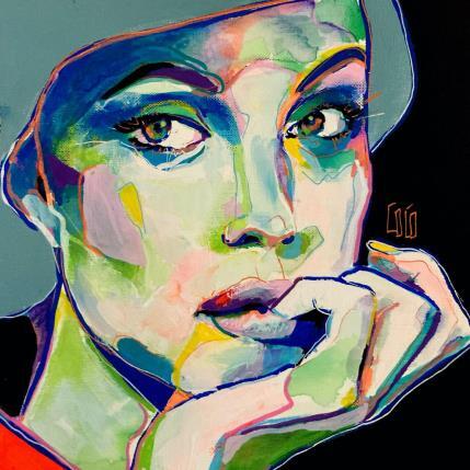 Peinture Conversations Silencieuses : Hésitelle  par Coco | Tableau Figuratif Acrylique Portraits