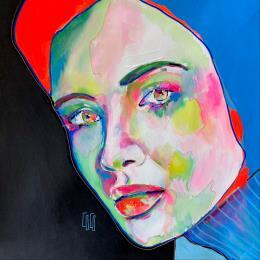 Painting Conversations Silencieuses : Présentemoi by Coco | Painting Figurative Acrylic Portrait