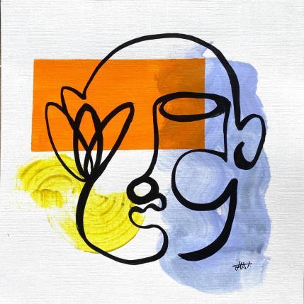 Peinture Bouddha par Elliot Clara | Tableau Figuratif Acrylique, Encre Portraits