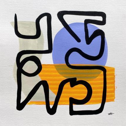 Peinture Puzzle par Elliot Clara | Tableau Abstrait Acrylique, Encre Minimaliste