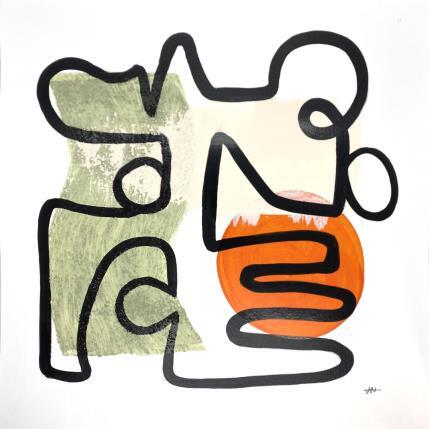 Peinture Chemin  par Elliot Clara | Tableau Abstrait Acrylique, Encre Minimaliste