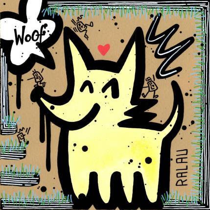 Peinture Woof par Ralau | Tableau Pop-art Acrylique, Posca Animaux