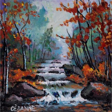 Painting Début d'automne by Cédanne | Painting Figurative Acrylic, Oil Landscapes, Nature